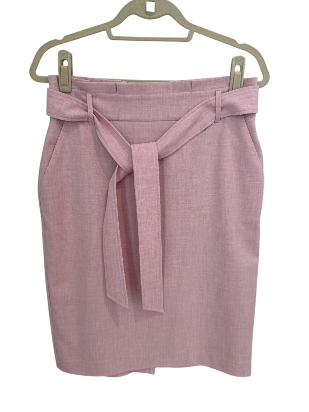 Ann Taylor Pink Paperbag Waist Pencil Skirt Size 6